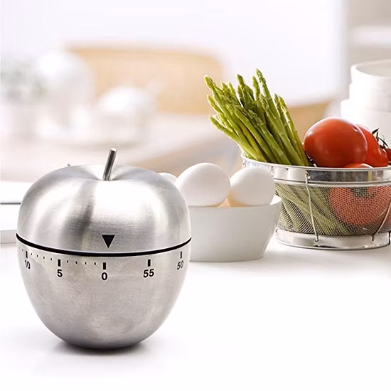Timer Kitchen Stainless Steel Apple Shape 60 Minute Kitchen Cook Cooking Timer Esg10419