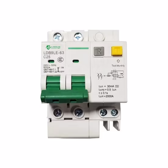 4p RCCB 32A 30mA RCBO