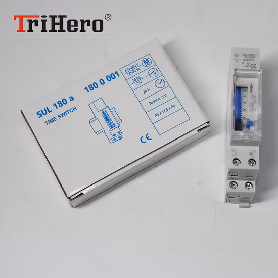 Sul180A 일일 프로그램 타이머, 1채널, 시간 및 조명 제어를 위한 아날로그 24시간 기계식 시간 스위치